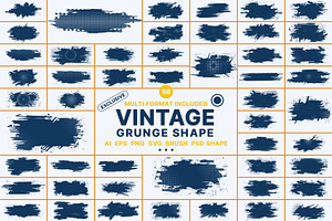 Vintage Grunge Halftone Brush Shape