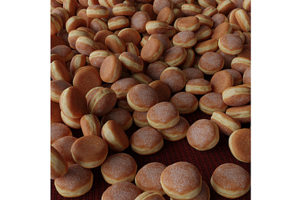 Fresh bread as background, top view