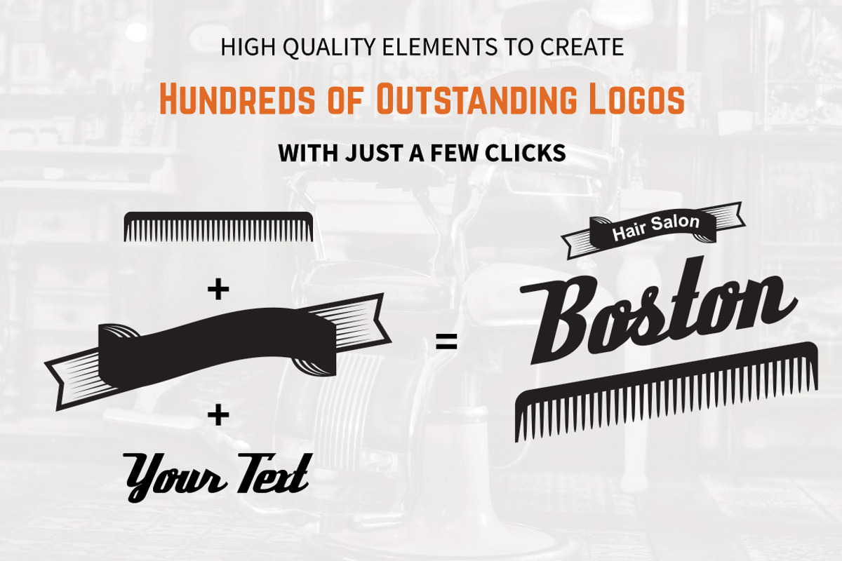 Barber Shop Logo Kit + BONUS, a Branding & Logo Template by MockUpgrade (Photo 4 of 6)
