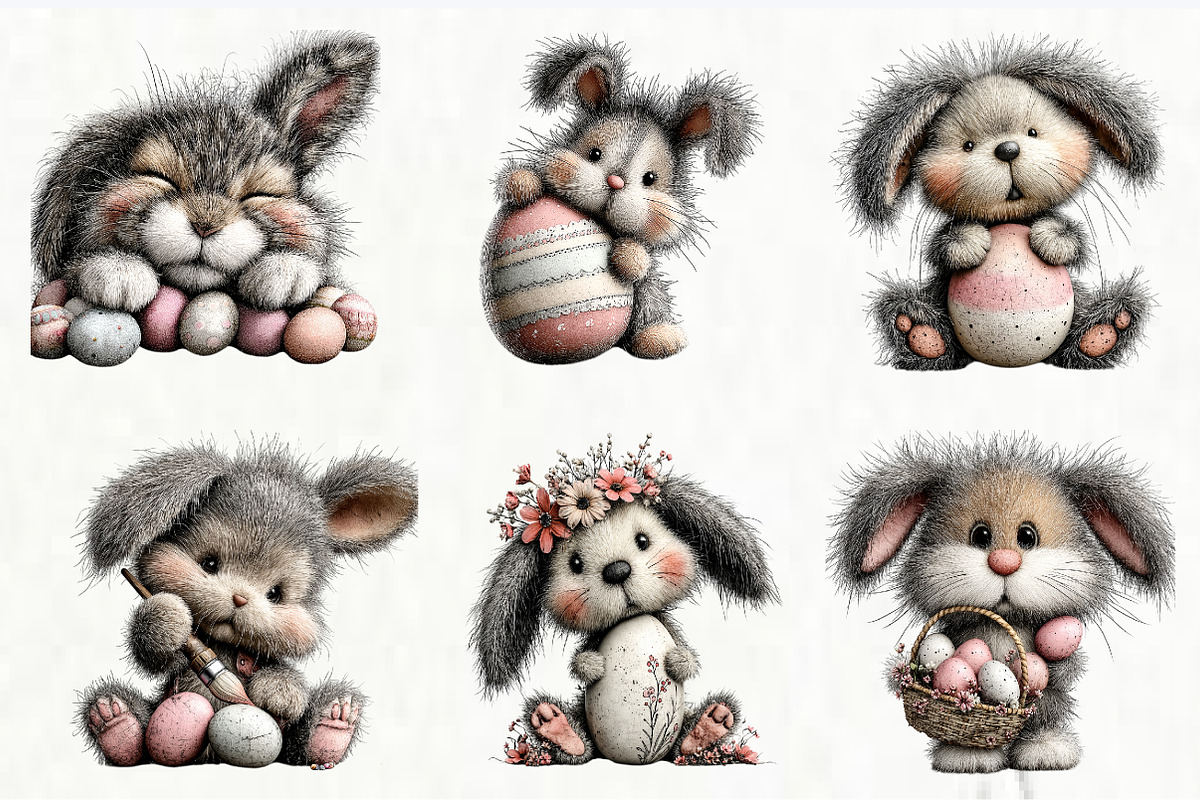 Easter Bunny Clipart, an Illustration by Watercolor design (Photo 7 of 8)