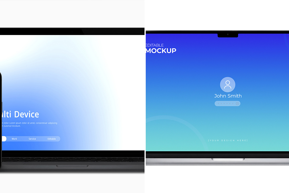 Laptop Macbook Screen Mockup Bundle, a Mac Mockup by graphypix (Photo 4 of 14)