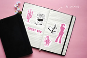 Wanted and Wild cowgirl vector set, a Decorative Illustration by yabluko_draws (Thumbnail 6 of 6)