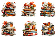 Whimsical Spring Books Stack Clipart, an Illustration by CreationArt (Thumbnail 5 of 7)