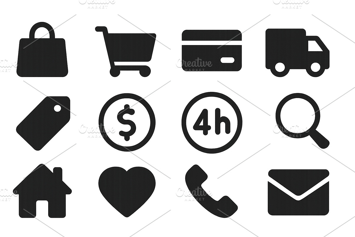 Collection of shopping and delivery, a Technology Illustration by ZinetroN
