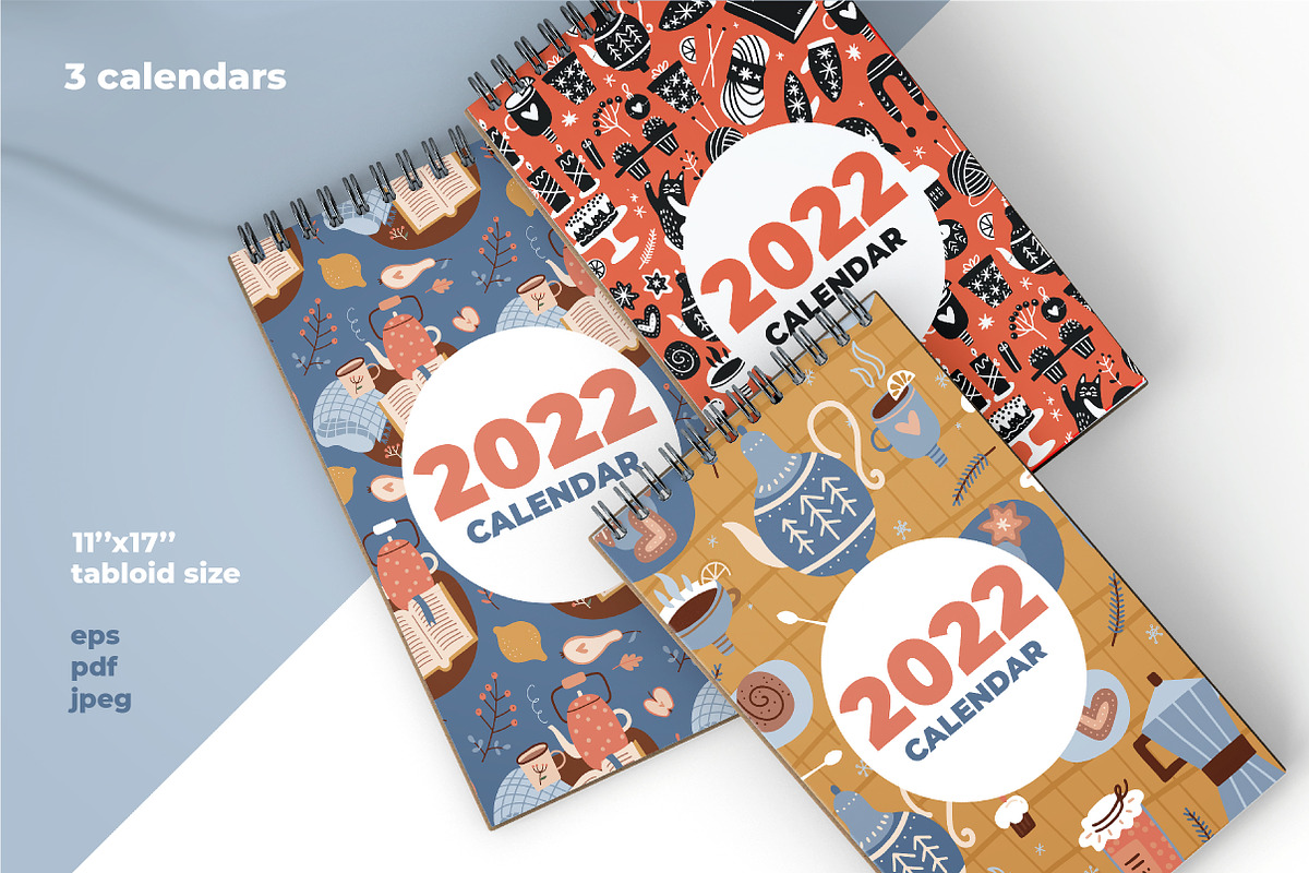 Cozy 2022 calendars collection, a Stationery Template by Lana Sham (Photo 2 of 10)