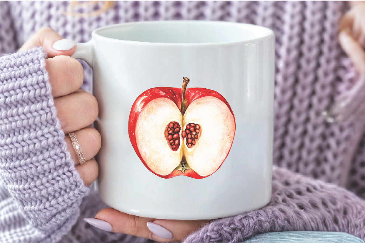 Watercolor Apples Clipart, an Illustration by Libby Wishes (Photo 3 of 5)