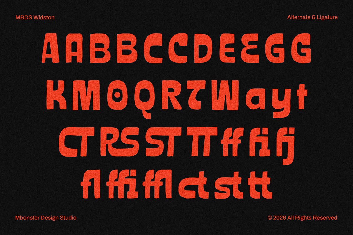 Widston — A Chunky Hand-Drawn Font, a Handwritten Font by Mbonster Design Studio (Photo 16 of 16)