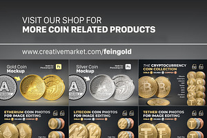 Gold Coin Mockup For Photoshop CC