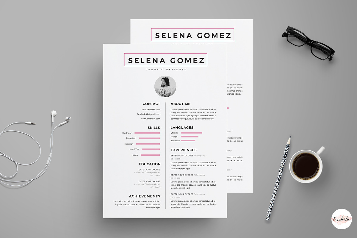 Professional CV - Cover Letter, a Resume Template by Emaholic Template (Photo 2 of 6)
