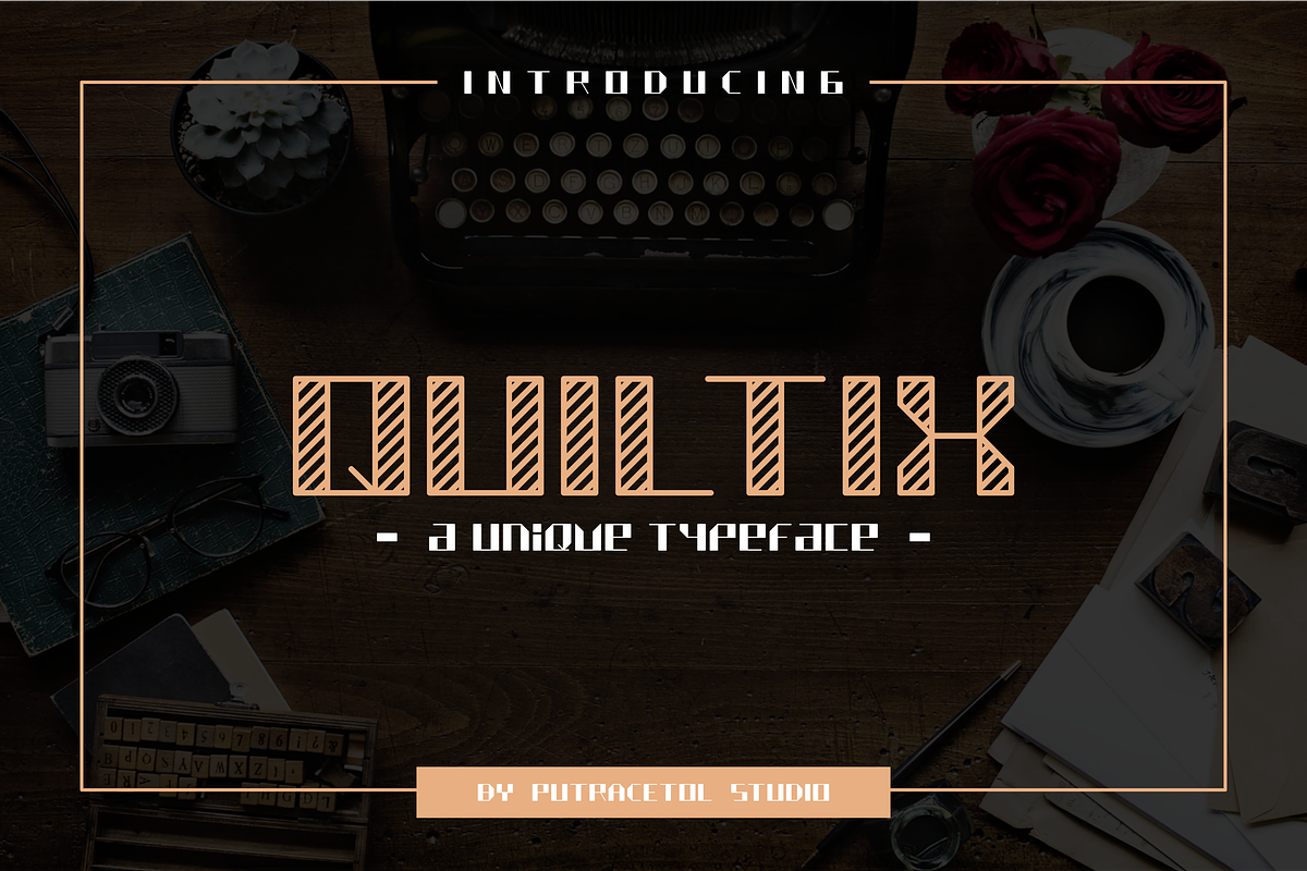 Quiltix Typeface, a Font by PutraCetol Studio (Photo 1 of 9)