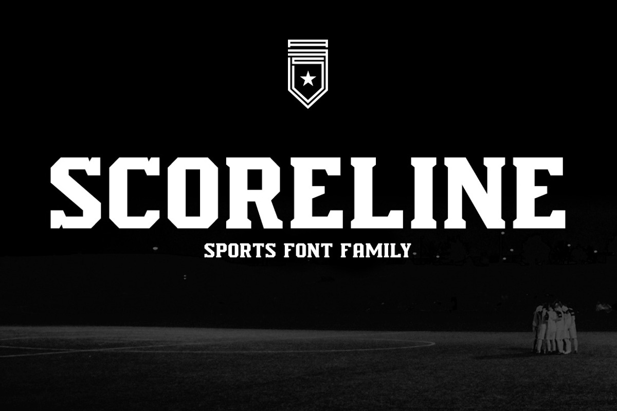 Scoreline Sports Font Family, a Slab Serif Font by ANDR35 (Photo 1 of 9)