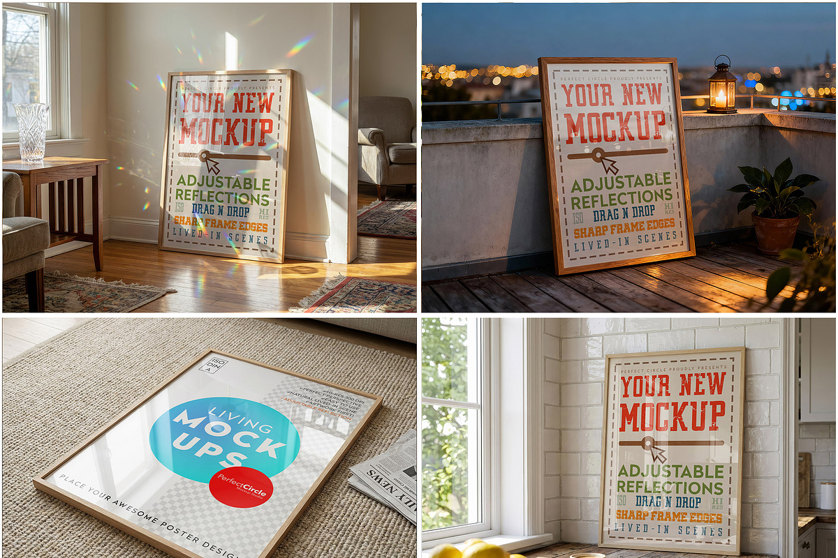 62 Poster Frame Mockup Bundle, a Mockup by DesignRocket (Photo 3 of 14)