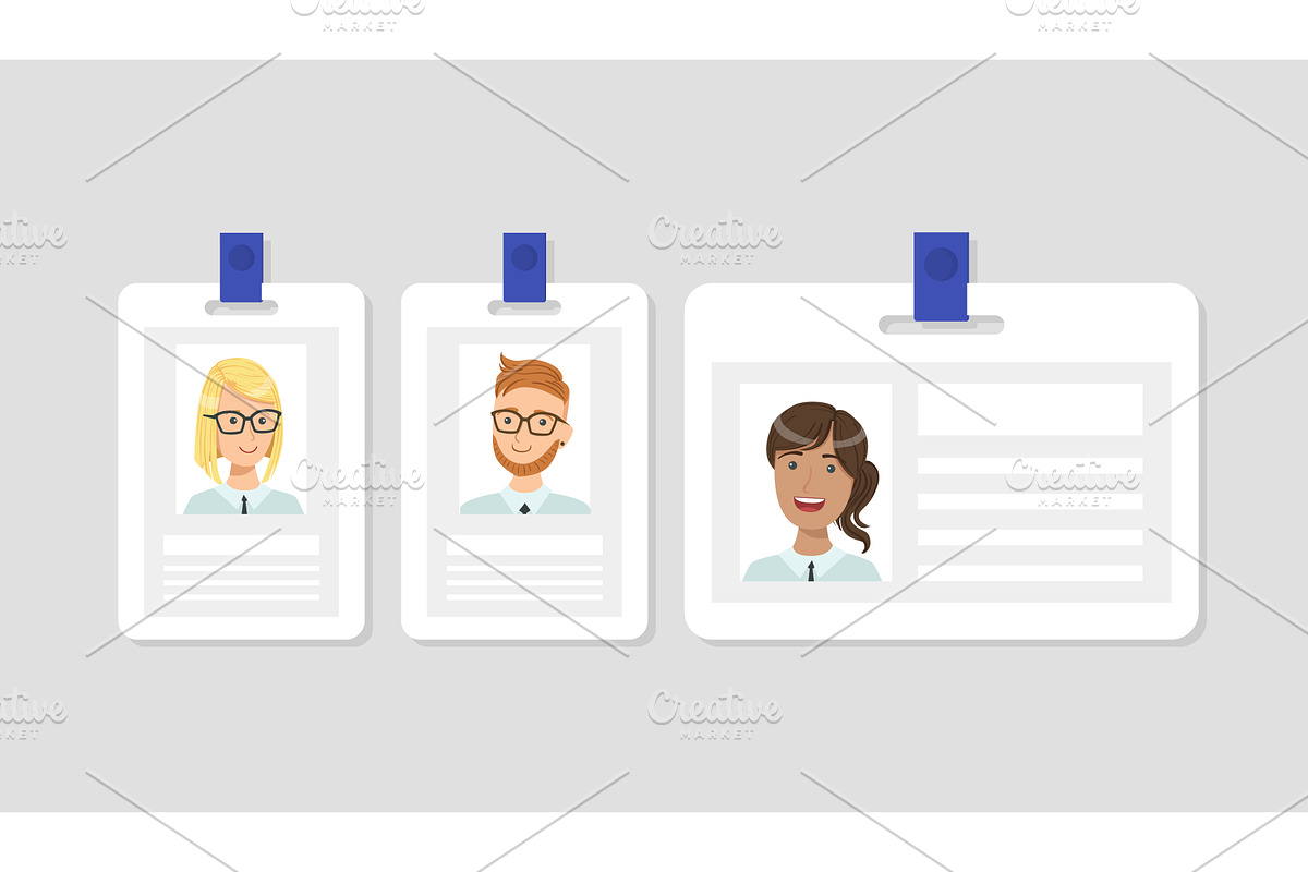Business ID Cards with Cheerful, an Object Illustration by TopVectors