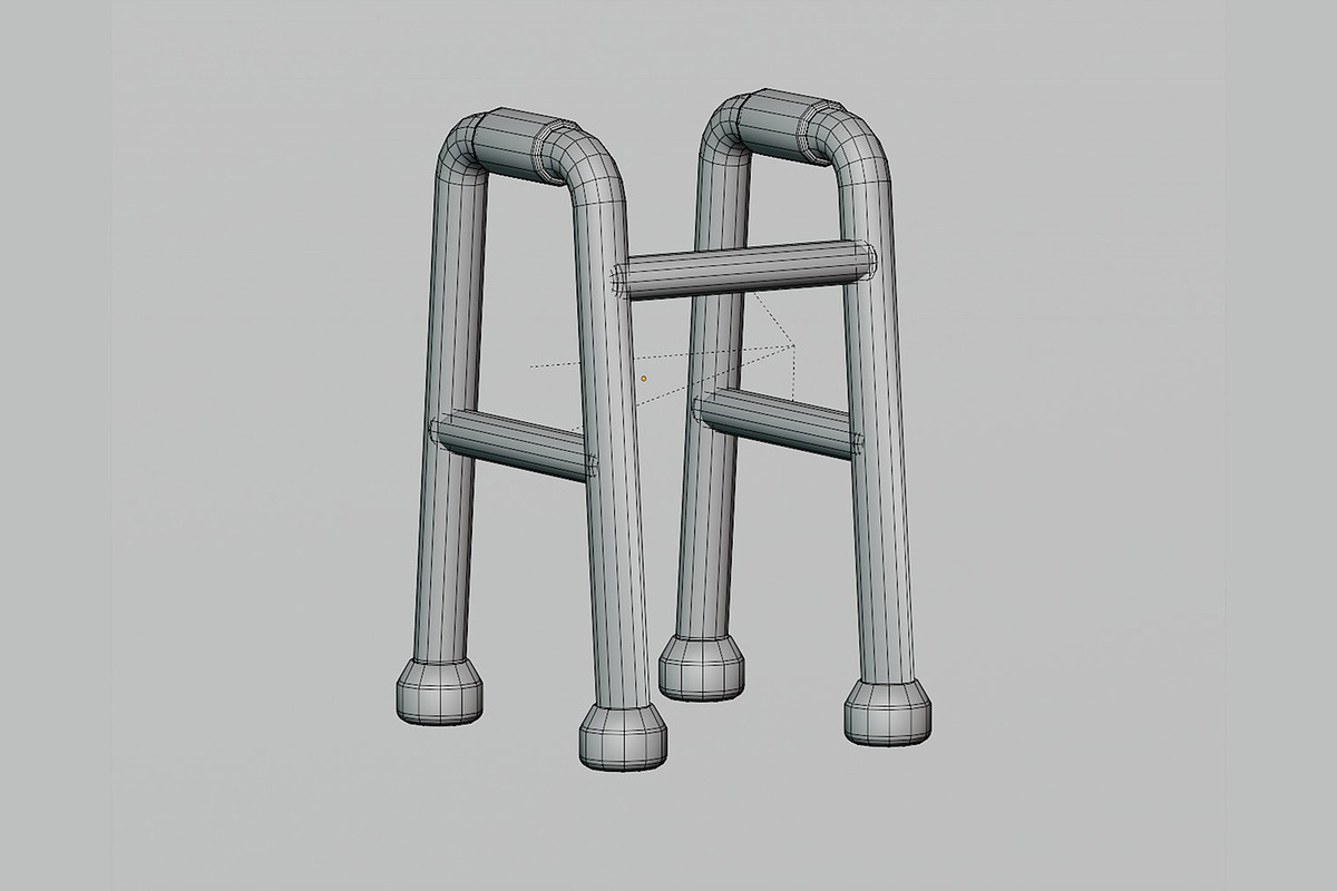 Walking Frame, an Object 3D Model by fahad121