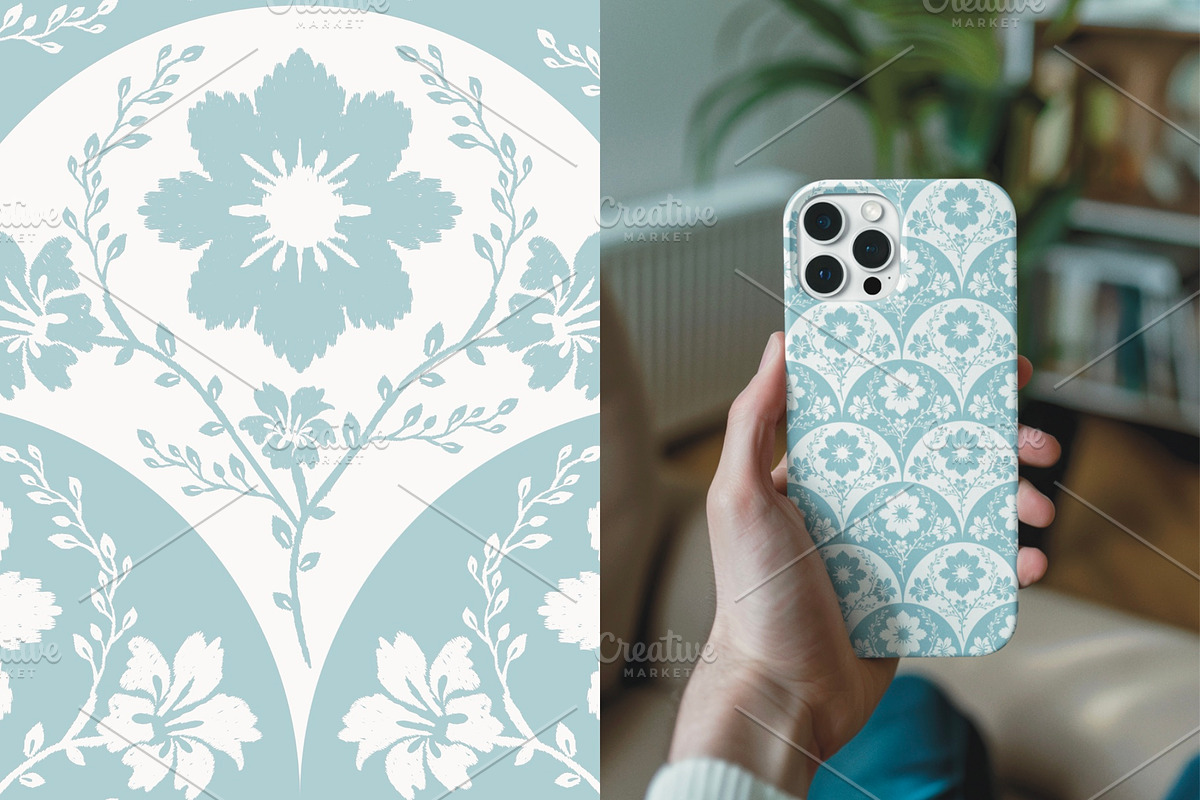 Traditional Japanese Floral Pattern, a Pattern Graphic by PPEthnicDecorPattern (Photo 5 of 5)