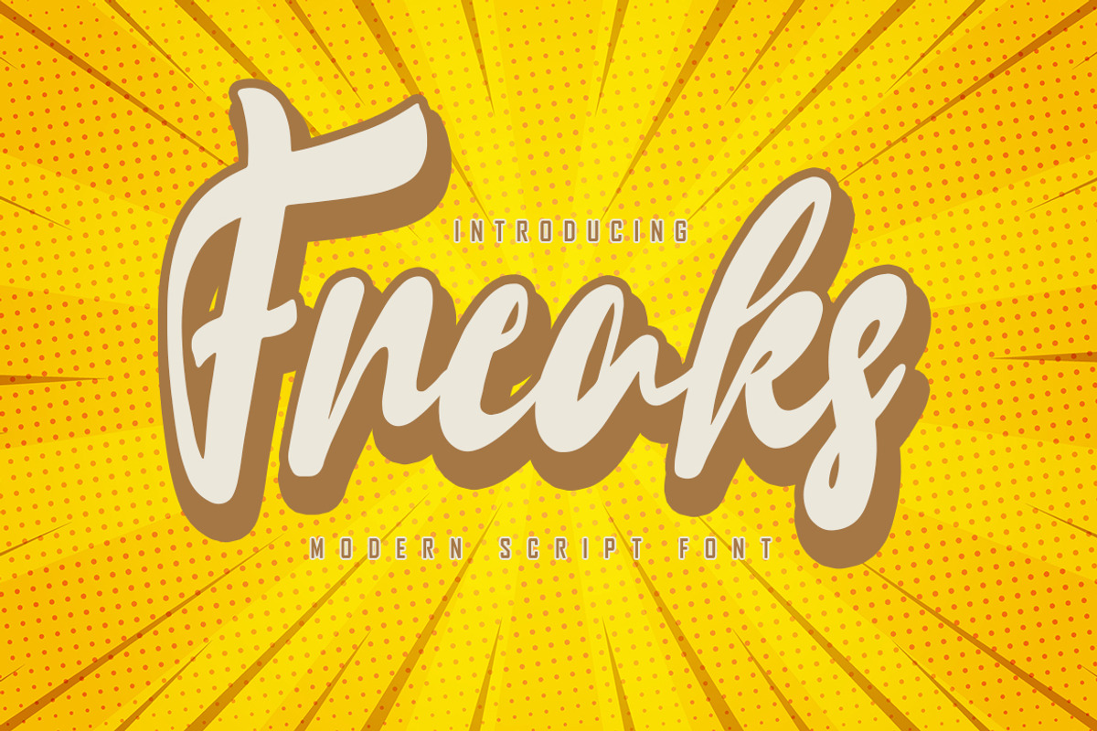 Freaks - Modern Script Font, a Script Font by skiiller studio (Photo 1 of 6)