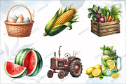 Summer Farming Time Clipart, a Graphic by designcity5 (Thumbnail 3 of 5)