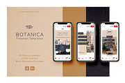 BOTANICA 30 Pinterest Templates, a Social Media Template by Andimaginary Creative Co. (Thumbnail 1 of 8)