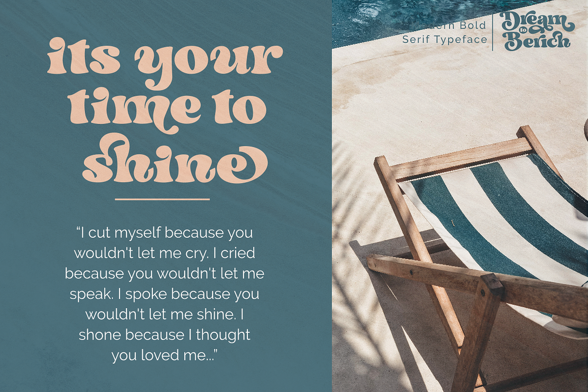 Dream to Berich Modern Bold Serif, a Serif Font by zeenesia (Photo 5 of 19)