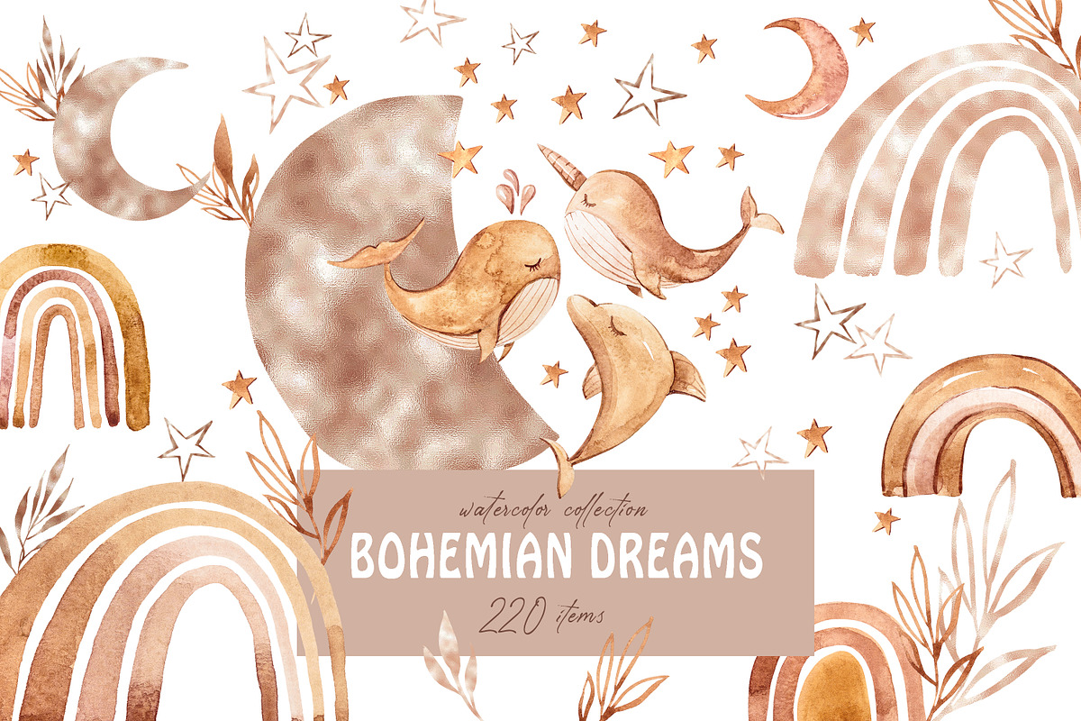 SALE! Watercolor BOHO collection, an Animal Illustration by Tiana Geo (Photo 1 of 23)