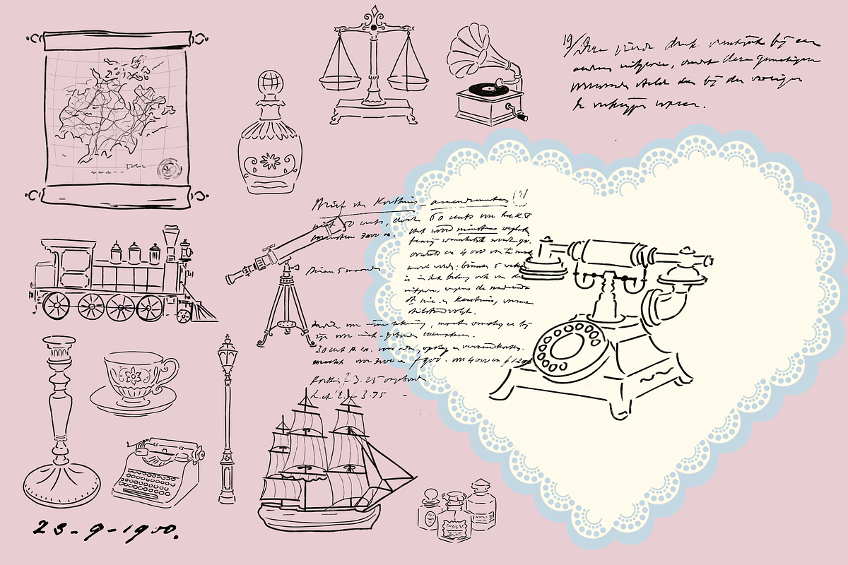 +52 The Antique Decor Illustrations, a Decorative Illustration by The Journey Atelier (Photo 13 of 18)