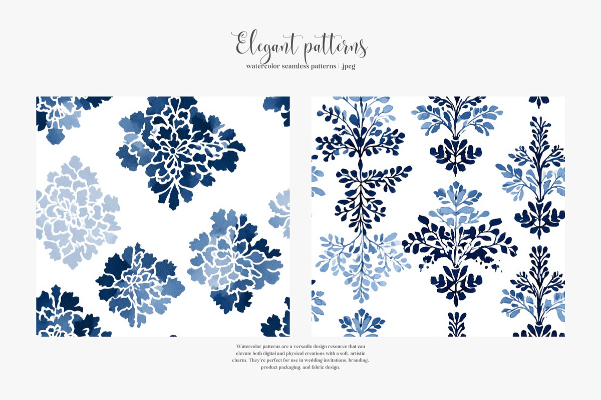 watercolor pattern damask textures, a Pattern Graphic by Patishop Art (Photo 7 of 9)