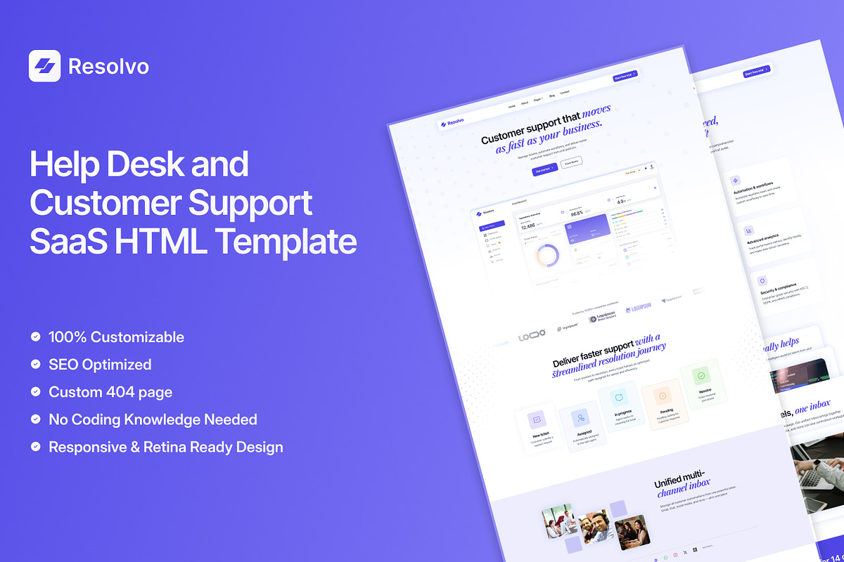 Resolvo – Business HTML Template, a HTML Template by TNCFlow (Photo 1 of 5)