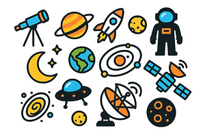 Vector illustration featuring space, an Illustration by ZinetroN