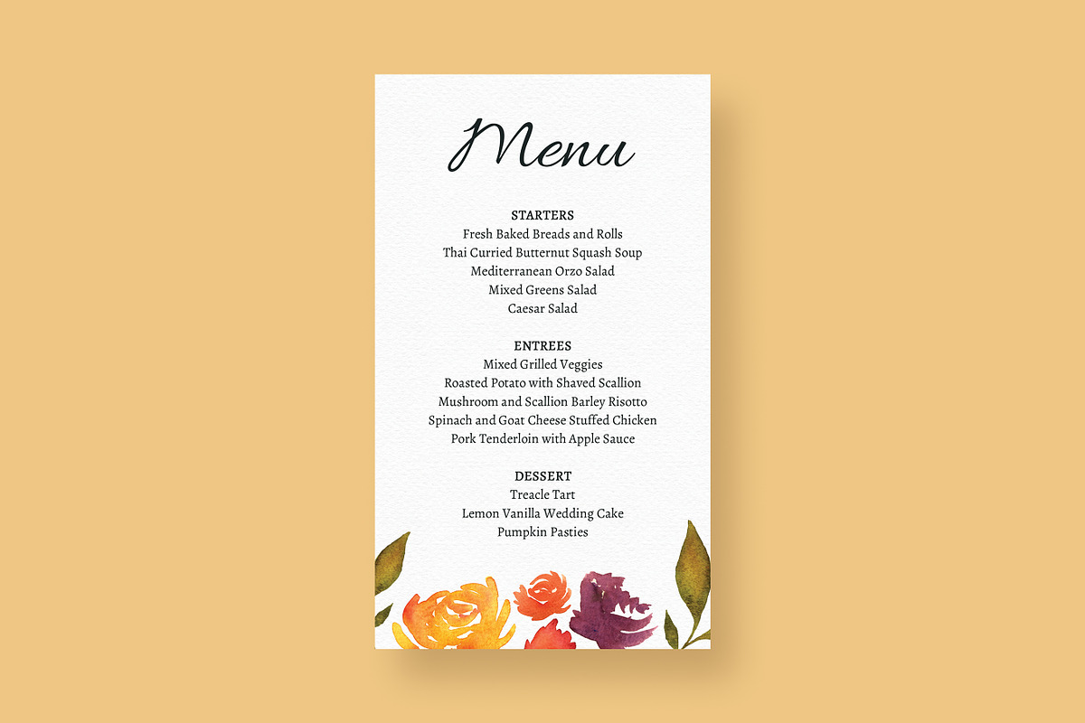 Watercolour Fall Wedding Suite, an Invitation Template by Knotted Design (Photo 4 of 6)