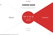 Red Circle - Coming Soon HTML Templ., a HTML Template by NetGon_Tech's Shop (Thumbnail 4 of 6)