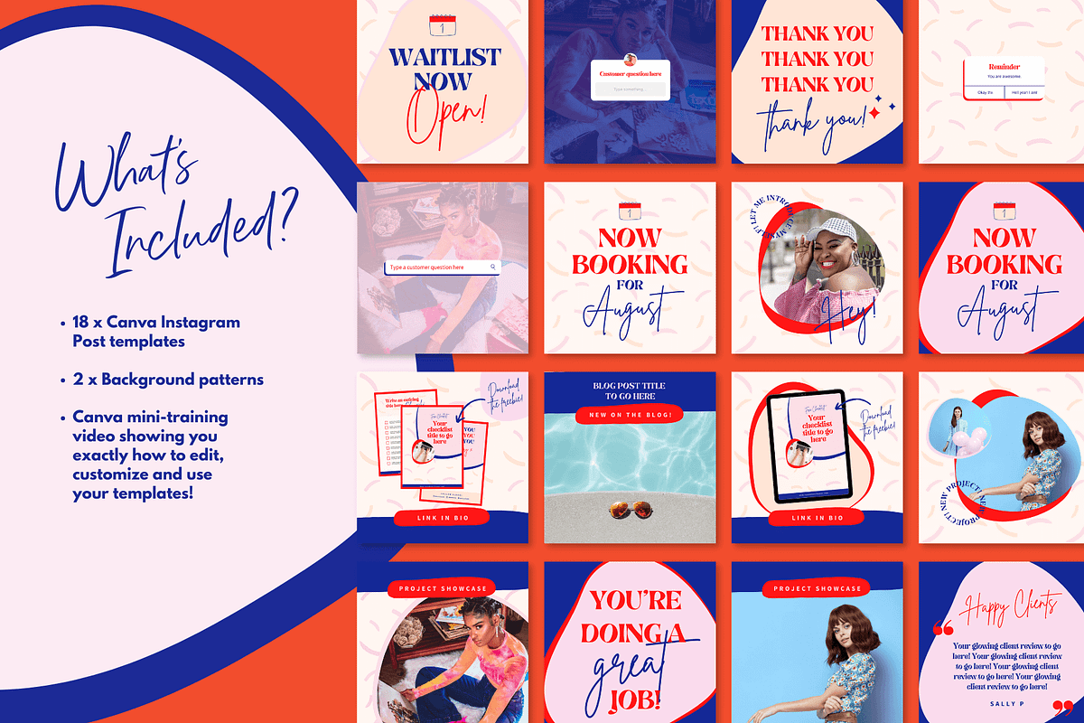 Bold Canva Instagram Post Template, a Social Media Template by Kurly Creative (Photo 2 of 9)