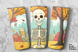 Coffee Skeleton Sublimation Tumbler