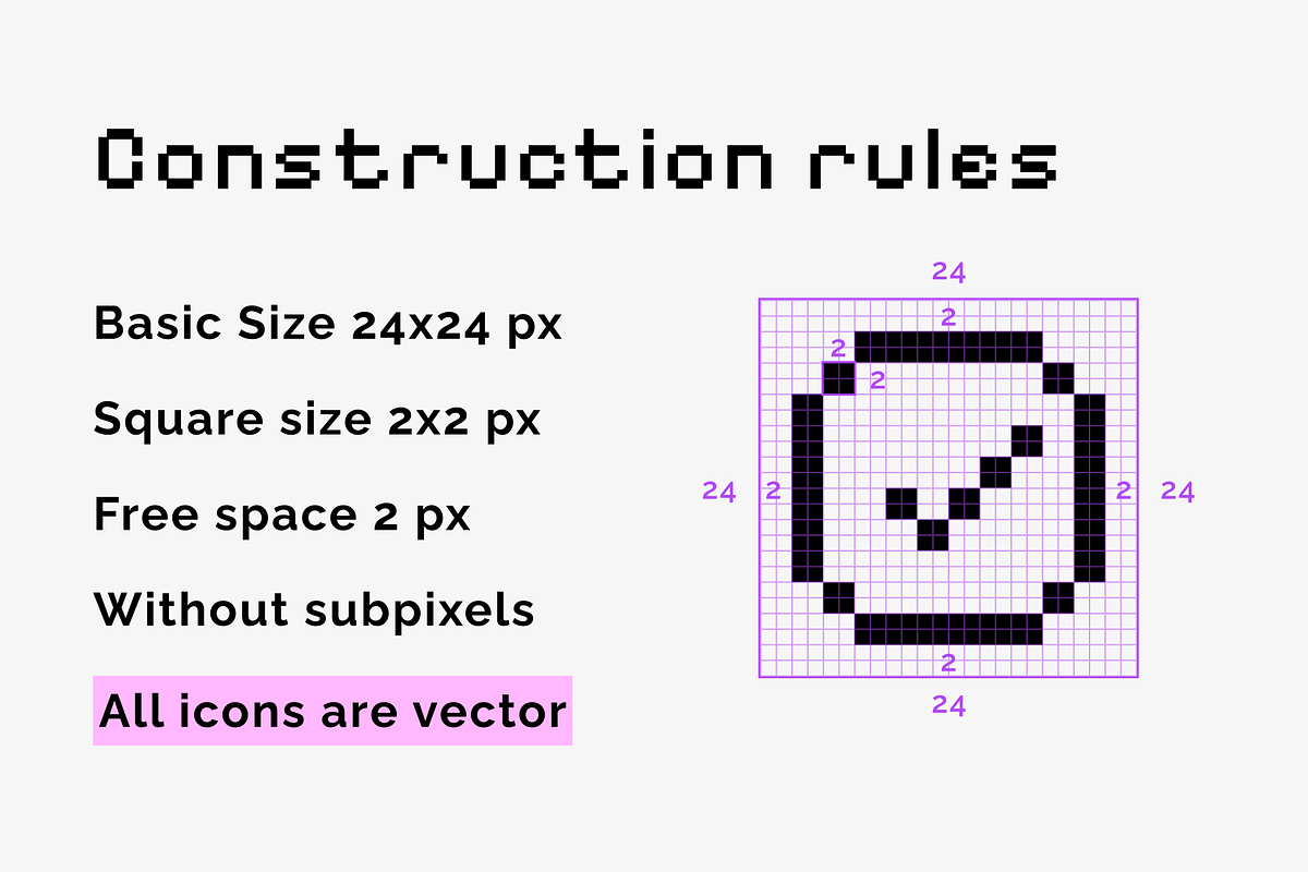 Vector Pixel Icons Set, an Outline Icon by Amazing Custom Icons (Photo 2 of 6)