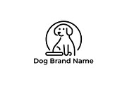 Dog sitting service vector logo, a Branding & Logo Template by Vectorium Studio (Thumbnail 1 of 2)