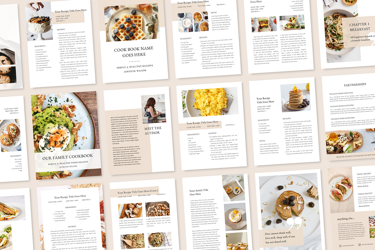 Cookbook Recipe Book Template, a Magazine Template by ShopRShop (Photo 8 of 9)