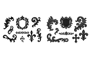 Decorative black flourishes and, an Illustration by ZinetroN