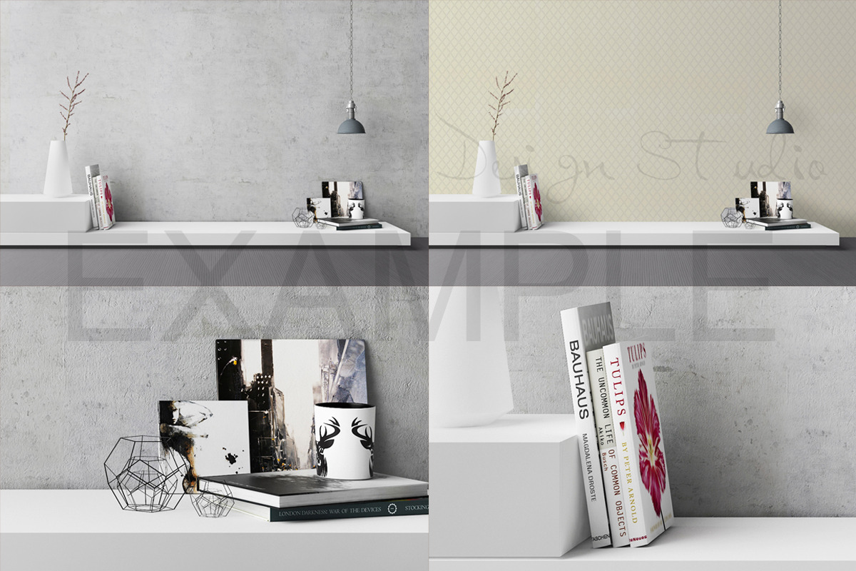 MOCK UPS BUNDLE, 10 INTERIOR PSD, a Print Template by HisariDS Mockup Design (Photo 5 of 11)