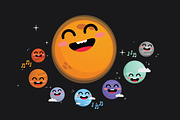 Trappist-1 Cute System, an Illustration by Beatriz Gascón (Thumbnail 3 of 3)