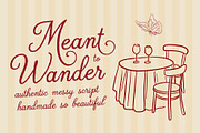 Meant to Wander - Handwritten Font, a Handwritten Font by peterdraw (Thumbnail 1 of 10)