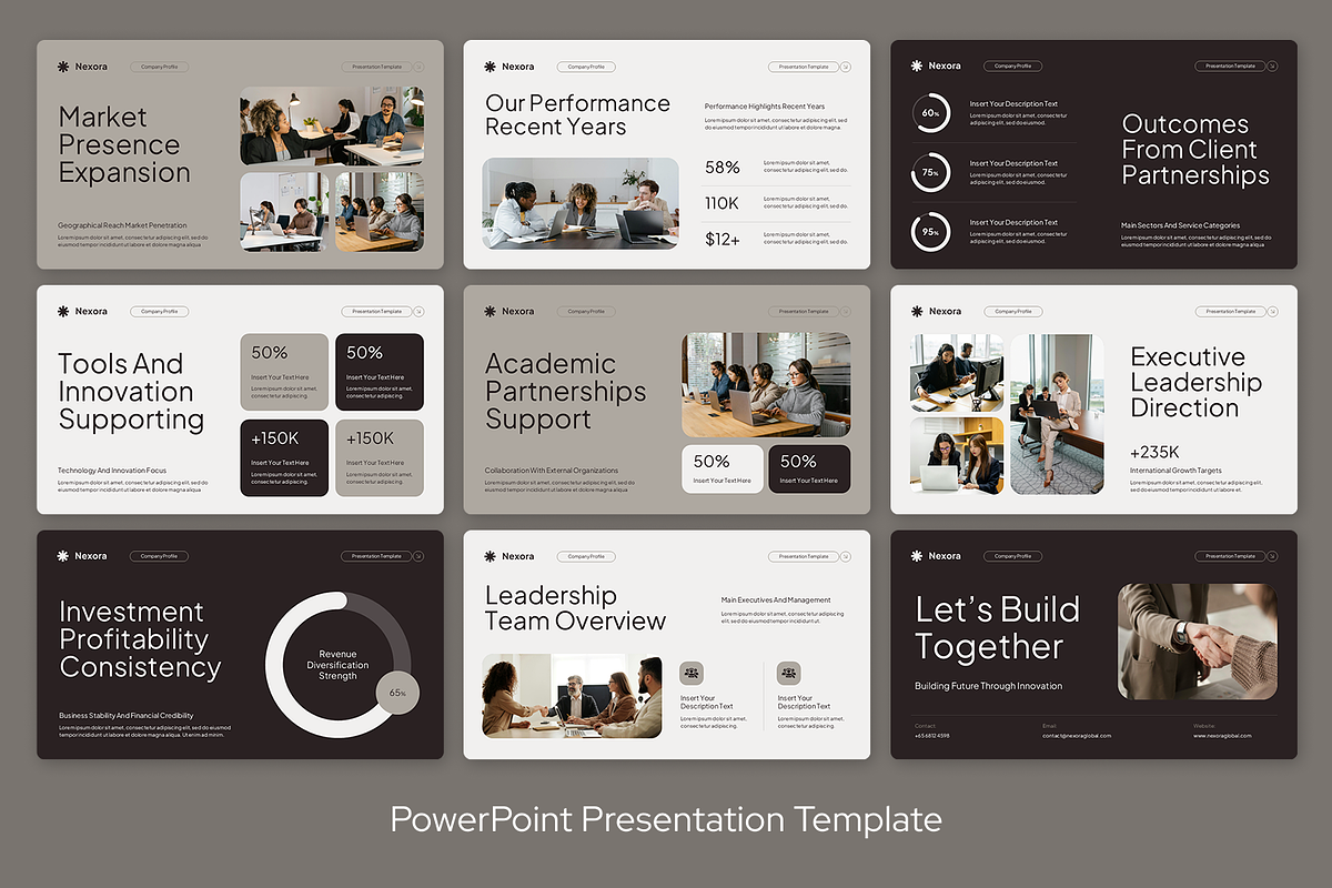 Brown Gray Company Profile, a Presentation Template by Sixtemp (Photo 3 of 3)