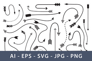 Collection of varied arrow designs, a Decorative Illustration by Saba Vector