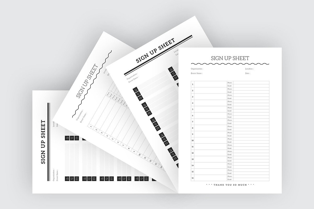 Email Sign Up Sheet, a Stationery Template by Amit Debnath (Photo 8 of 8)