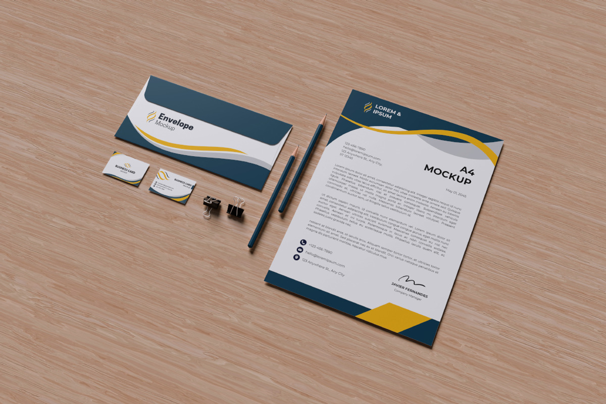 Stationery Mockup Bundle Set, an Advertising Mockup by Rielismee (Photo 3 of 5)
