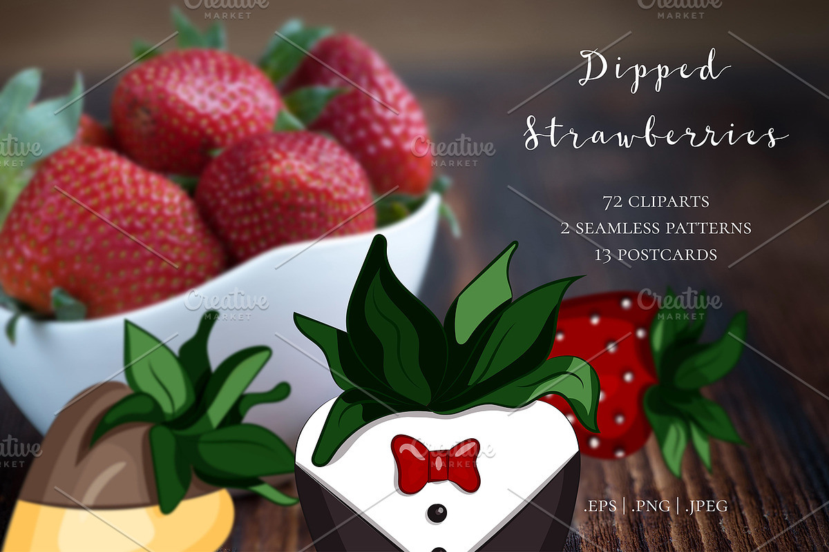 Sweet Dipped Strawberries, a Background Graphic by NKTN graphics (Photo 9 of 9)