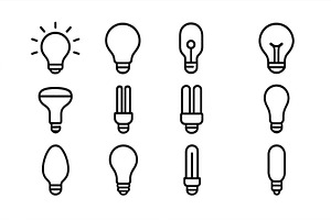 Various types of light bulbs, an Illustration by ZinetroN
