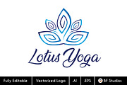 Lotus Yoga - Reiki Healing Logo 1, a Branding & Logo Template by BF Studios (Thumbnail 1 of 3)