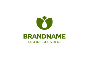 Flower Drop Organic Simple Logo, a Branding & Logo Template by Pray Art Design Studio