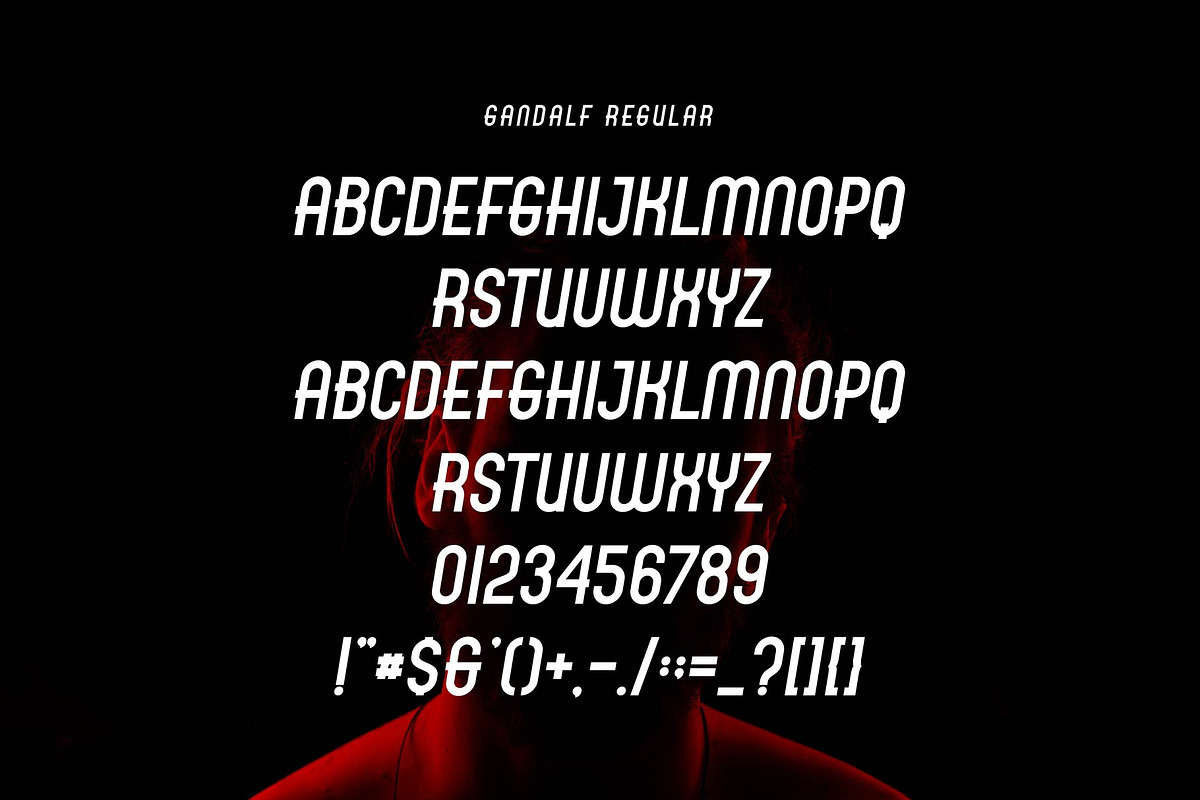 Gandalf - Futuristic Font, a Sans Serif Font by Aqeel_Art (Photo 6 of 6)