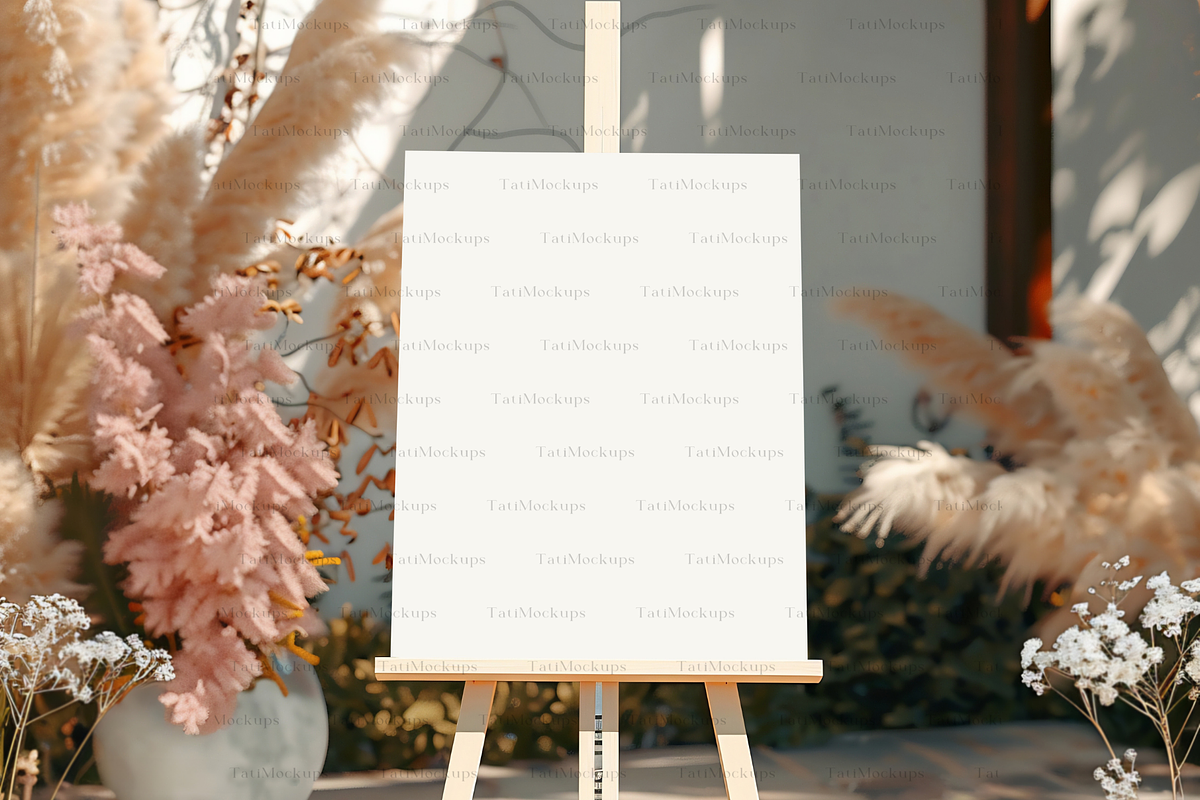 Invitation Mockup Bundle, Easel Sign, a Product Mockup by TatiMockup (Photo 5 of 10)