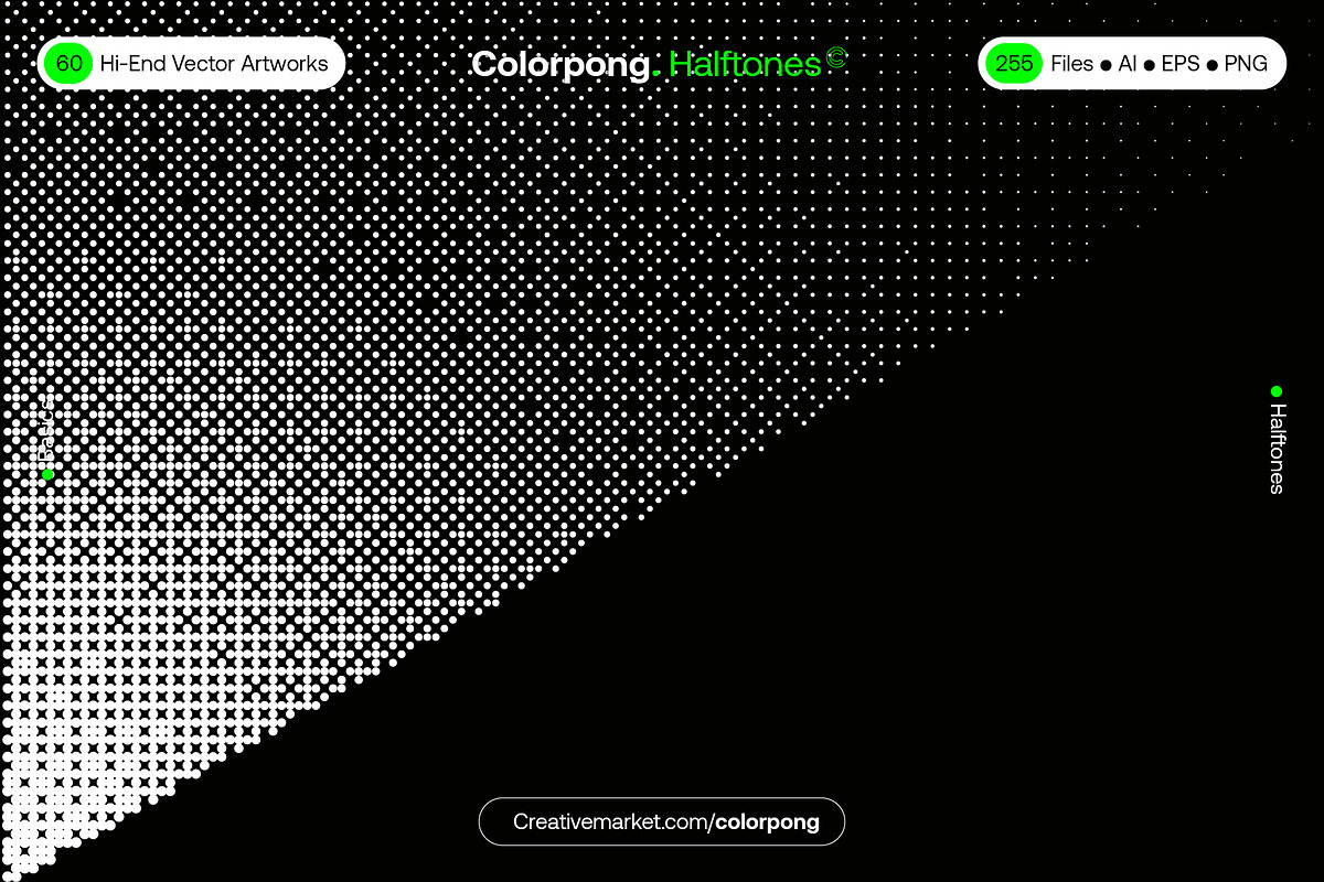 Halftones – Vector Bundle, a Background Graphic by Colorpong (Photo 6 of 19)